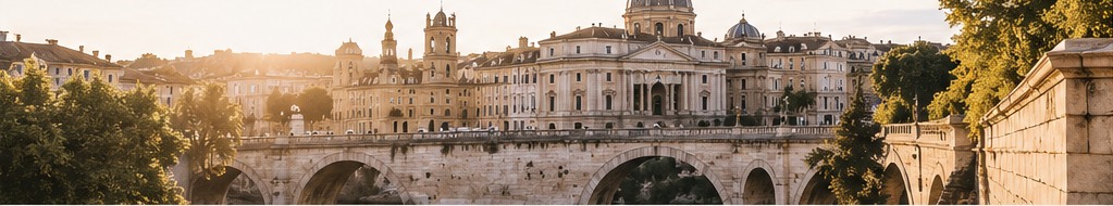Illustrative European riverside architecture. Not the firm's office.